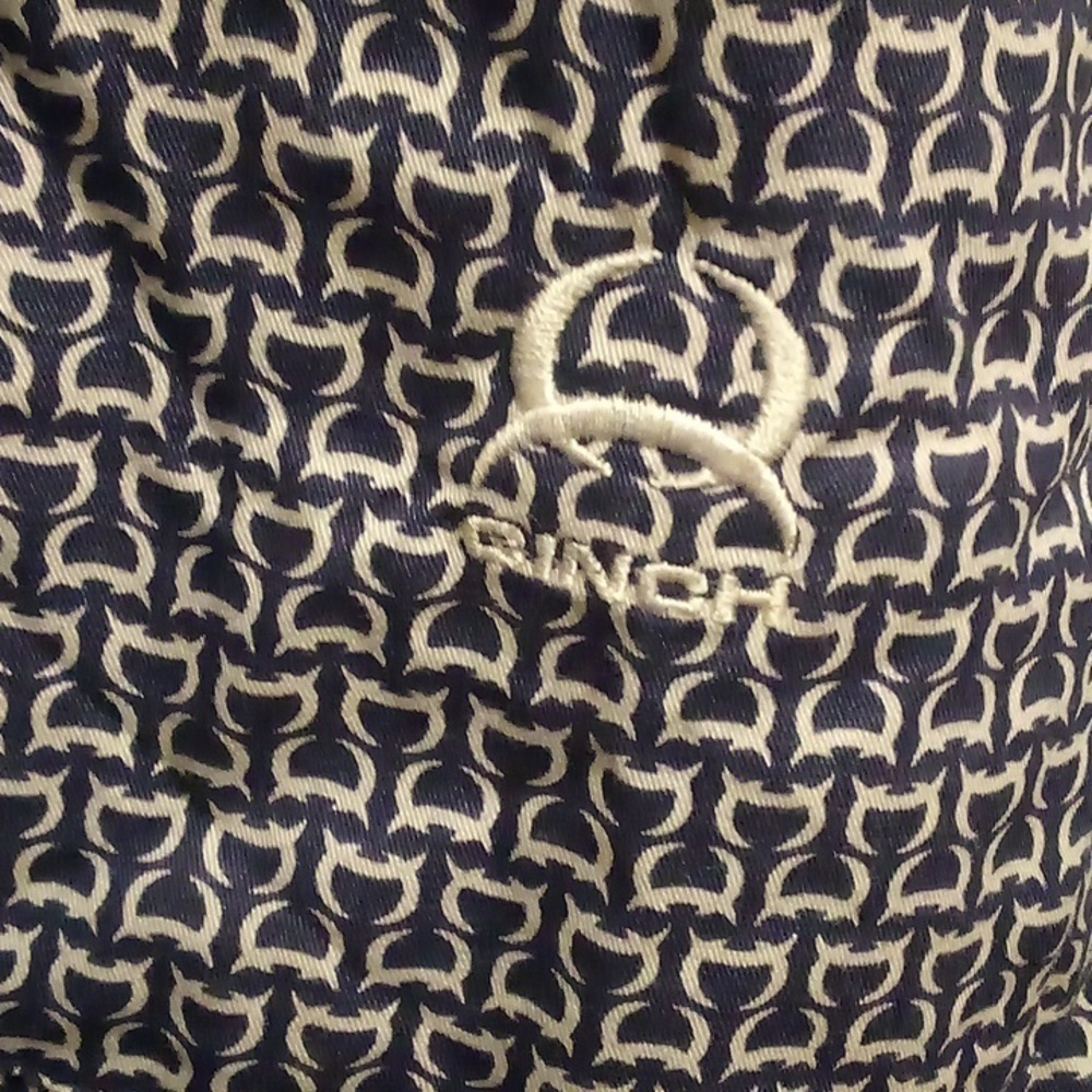 Cinch Dark Navy Blue Long Sleeve Button Up Shirt - Size Large - Picture 2 of 9